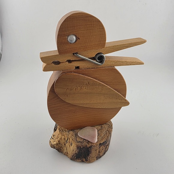 Other - Vintage, Clothes Pin Figure. Duck. Light Brown Wood